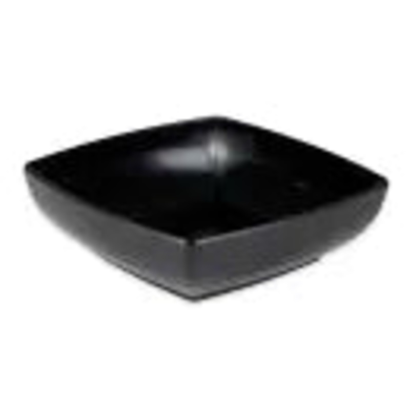 GET 2 1/2 qt Square Melamine Serving Bowl, Black ML-67-BK *