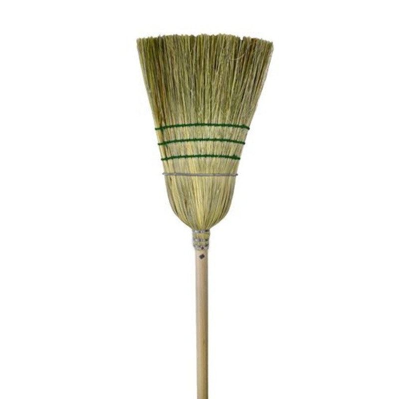 Globe Industrial Corn Broom 1 Wire 3 Strings 4001