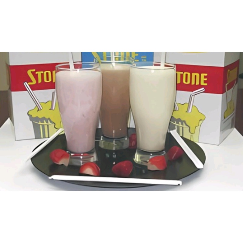 Stone Milkshake Straw 8" Wrapped 81300
