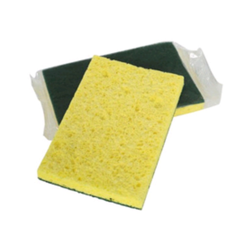 GLOBE GREEN/YELLOW SPONGE 6" X 4"  7002
