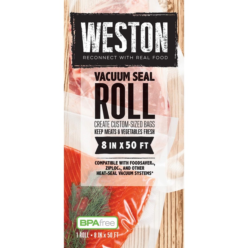 Weston Vacuum Sealer Bags, 8 in X 50 ft Roll - 30-0008-W