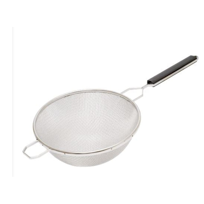 Browne 8" Medium Double Mesh Stainless Steel Strainer - 18198