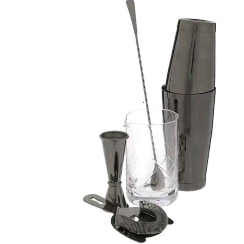 Mercer Culinary- Barfly 5 PC Cocktail Mixing Set- M37131BK