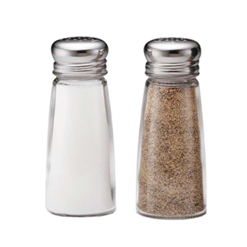 Tablecraft Salt & Pepper Shaker, Round, 3 Oz, 132S&P-2