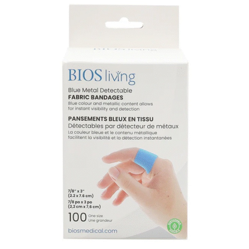 Thermor Blue Metal Detectable Fabric Bandages (Pack of 100) FA106 - 814925