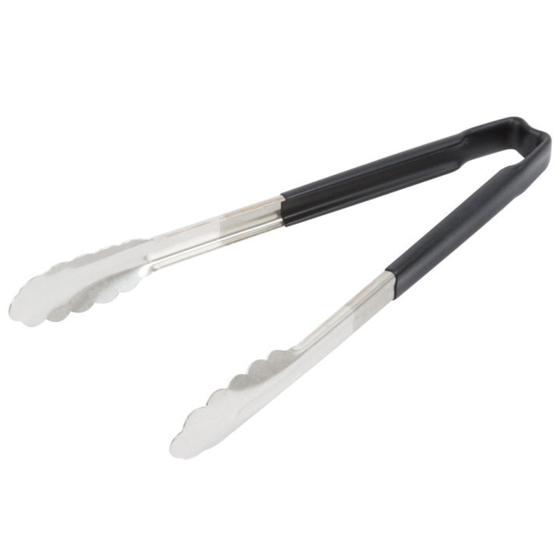Vollrath, One-piece Scalloped Tongs with Black Kool-Touch Handle, 12", S/S, 4781220