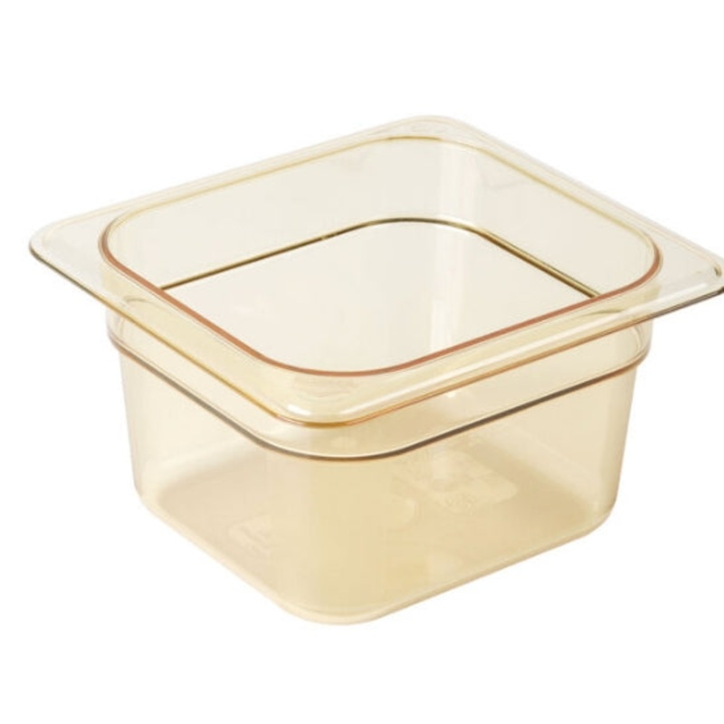 Cambro, Insert 1/6 Size 4" DP Amber, 1/1EA, 64HP150