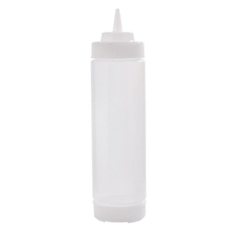 Tablecraft Squeeze Bottle 24 OZ Clear Dual Way 12463CF - 810069