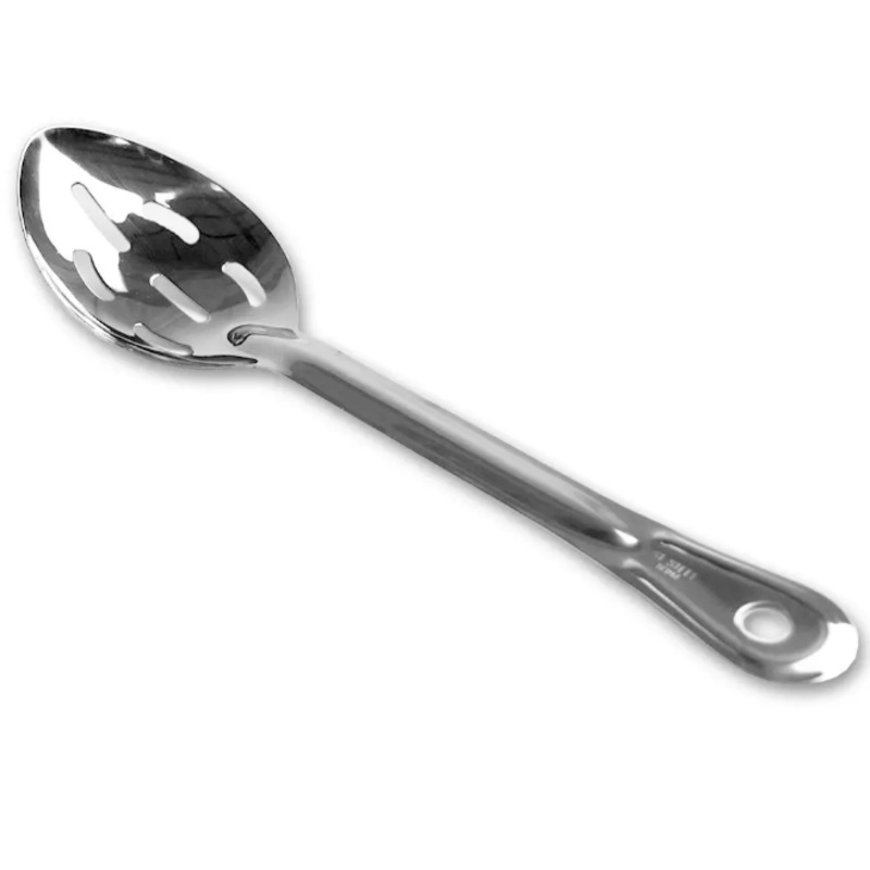 Browne 572113 11" Slotted Serving Spoon w/ Grooved Handle (1 Each)