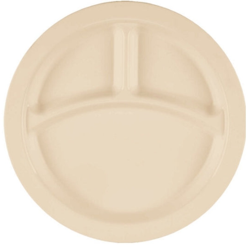 Cambro 3 Compartment Narrow Rim Plate 93CW133 1/1EA