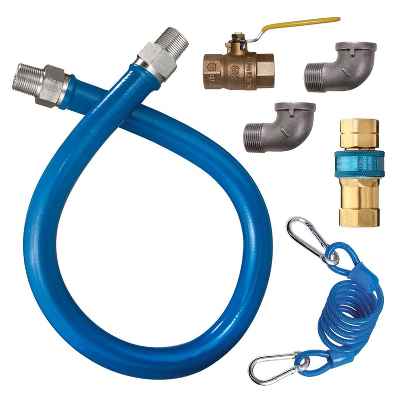 Dormont 48" Gas Connector Kit w/ 3/4" Male/Male Couplings 1675KIT48