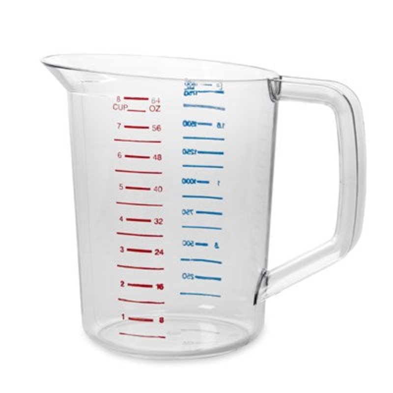 Rubbermaid, BOUNCER Measuring cups, 2qt, FG321700CLR