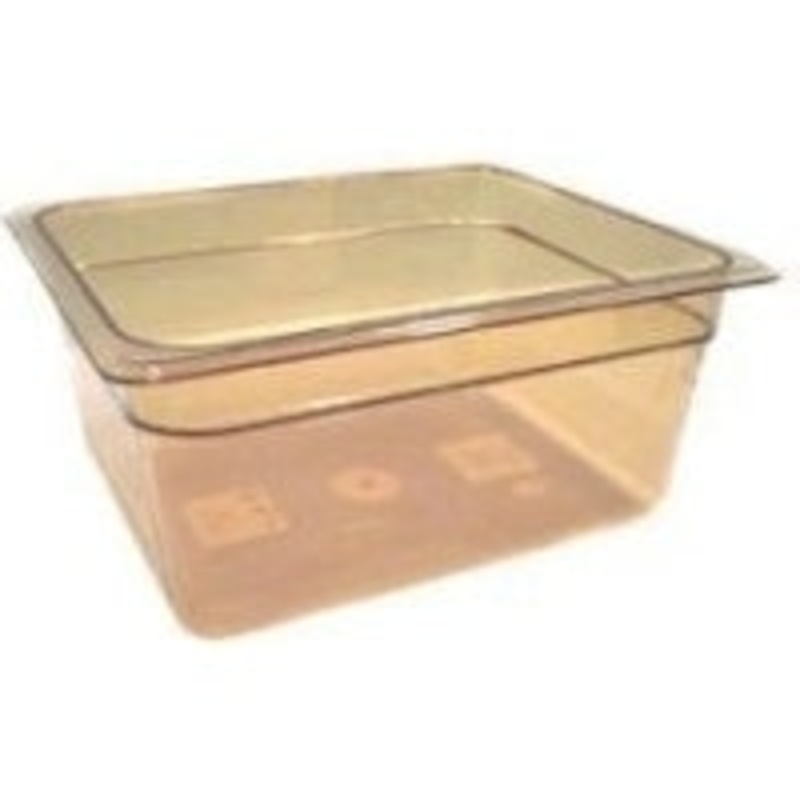 Cambro 1/2 Size 6" Deep High Heat Amber Food Pan 26HP150