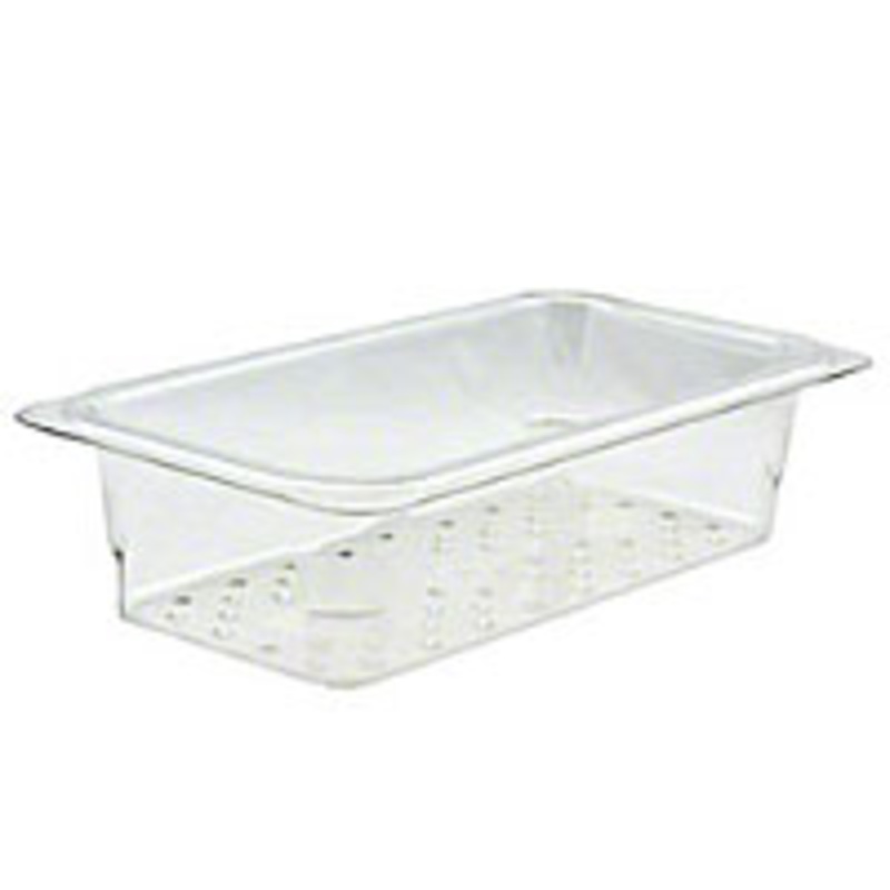 Cambro 1/3 Size 3" Deep Perf. Clear Food Pan 33CLRCW135