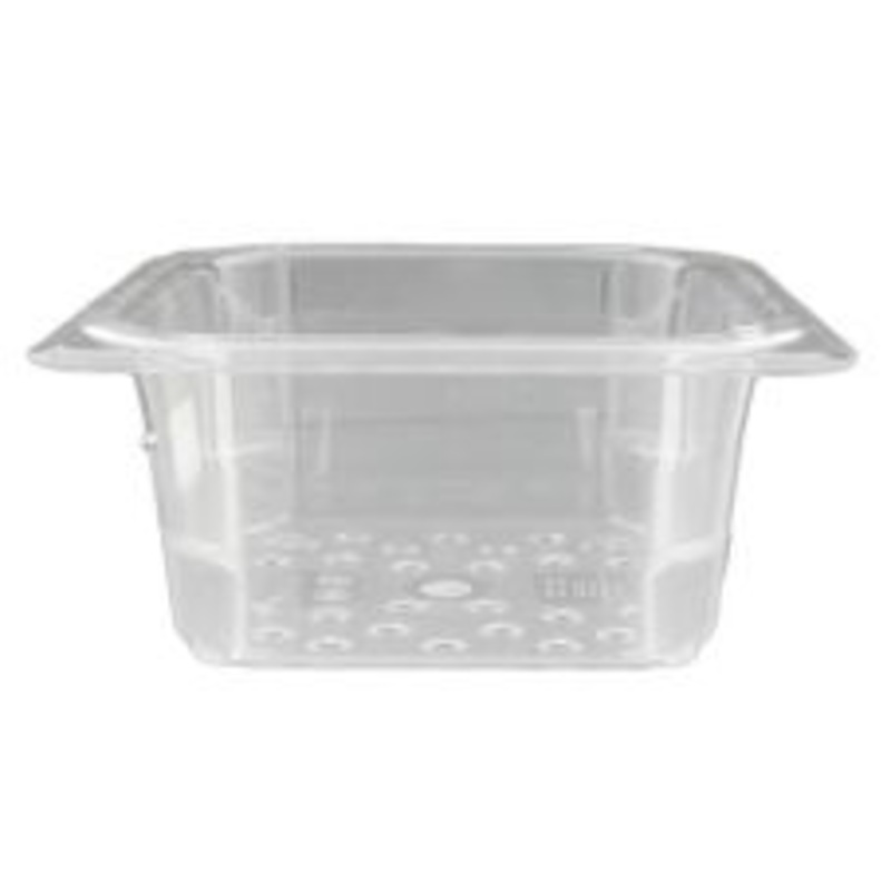 Cambro 1/6 Size 3" Deep Perf. Clear Food Pan 63CLRCW135