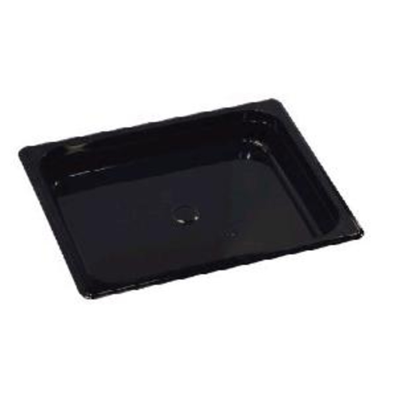 Rubbermaid 1/2 Size 2.5" Deep Black Hot Food Pan FG223P00BLA*
