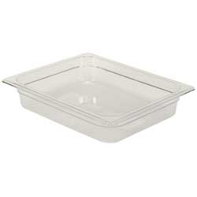 Rubbermaid 1/2 Size 2.5" Deep Clear Cold Food Pan FG123P00CLR*