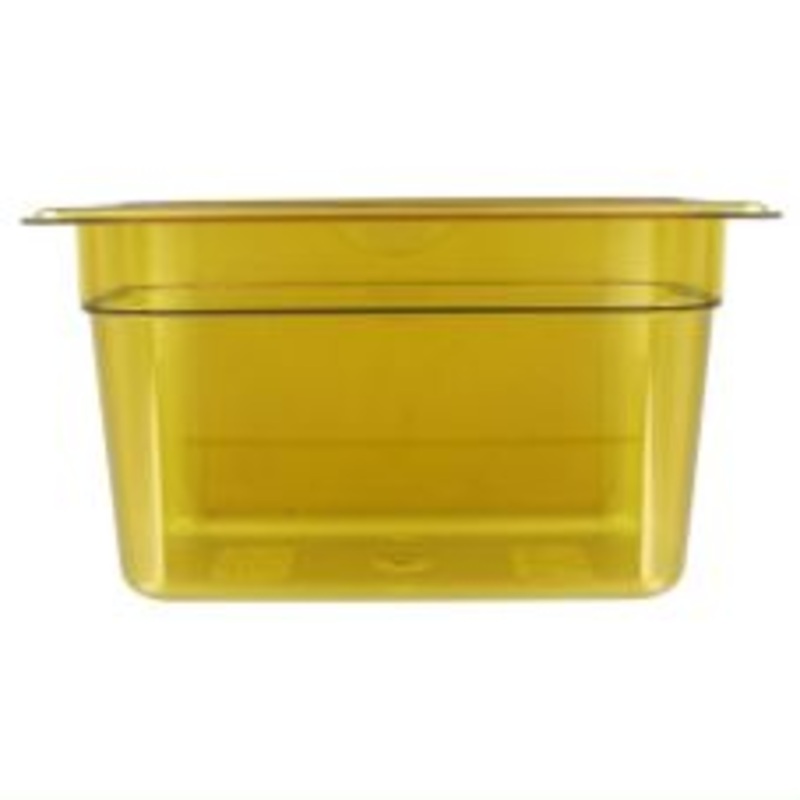 Rubbermaid 1/4 Size 4" Deep Amber Food Pan FG211P00AMBR*