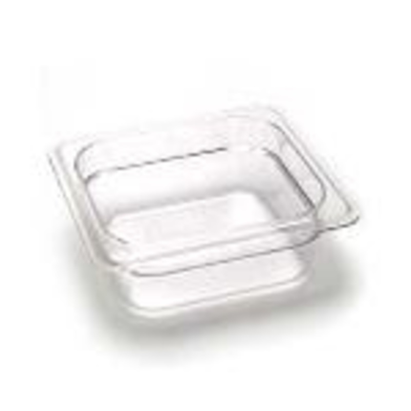Rubbermaid 1/6 Size 2.5" Deep Clear Food Pan FG104P00CLR*
