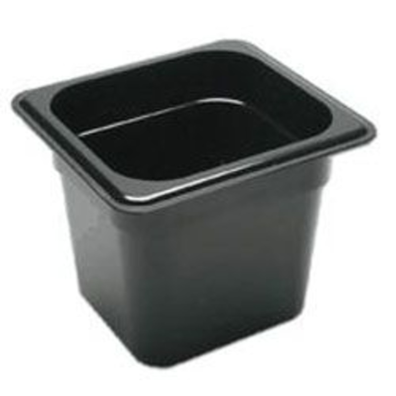 Rubbermaid 1/6 Size 6" Deep Black Food Pan FG206P00BLA*