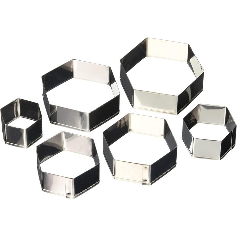 Ateco 6-Piece Plain Hexagon Cutter Set 5251