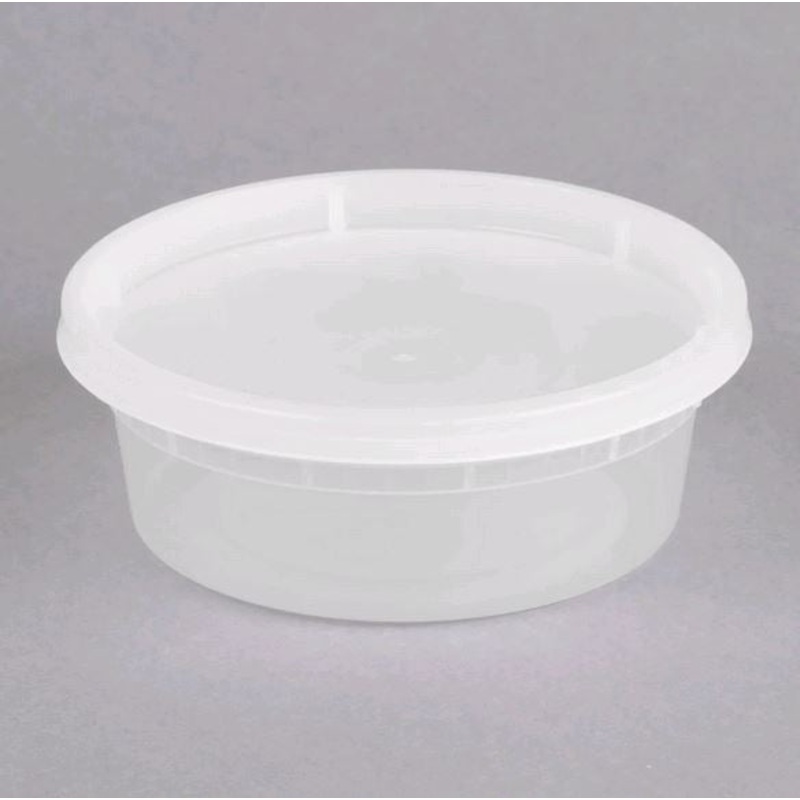 Microwavable Translucent Plastic Takeout Container and Lid Combo Pack DE112H-D - 240/Case (Copy)