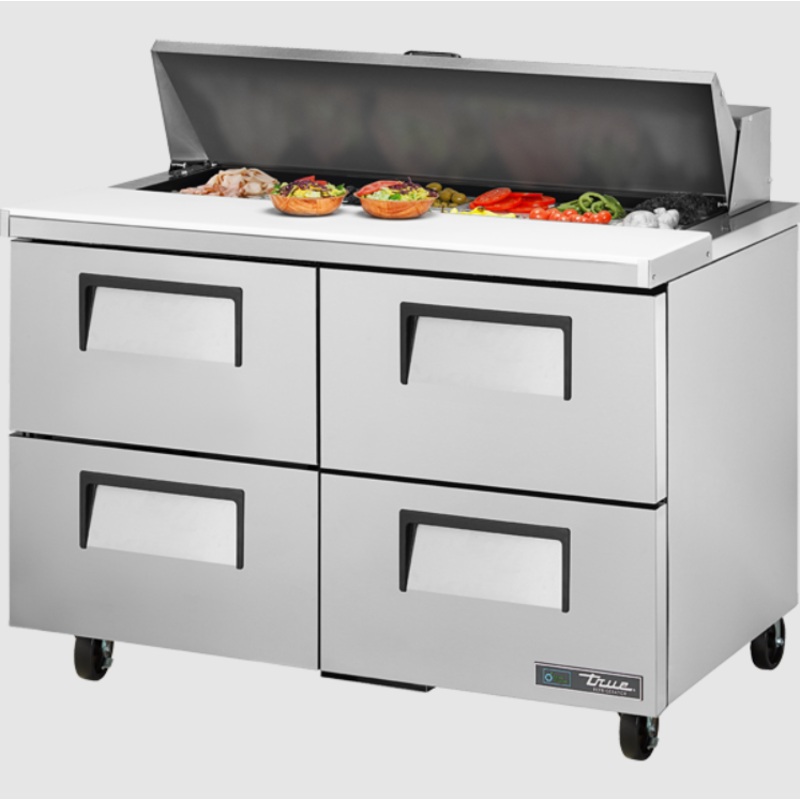 True 48" 4-Drawer Salad/Sandwich Prep Table TSSU-48-12D-4-HC