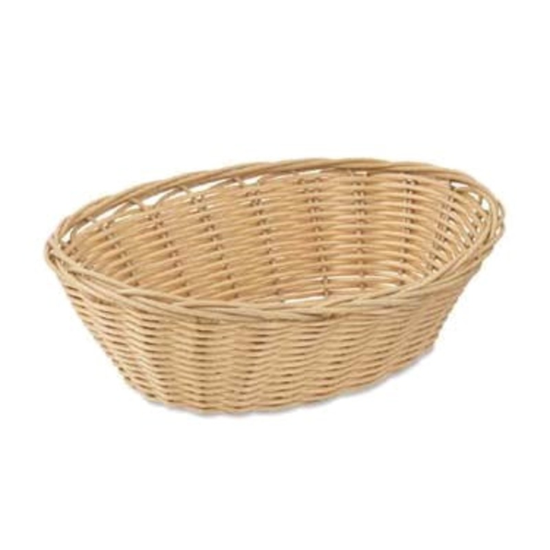 Browne 575443 9" x 7" x 3" Oval Wicker Basket