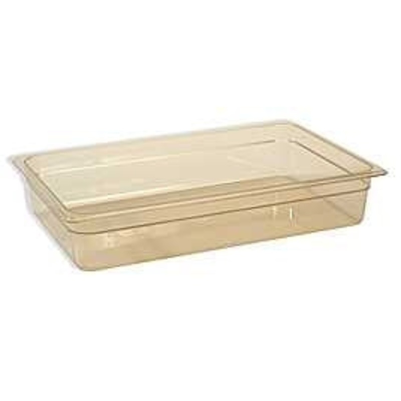 Full Size 2.5" Deep High Heat Food Pan Amber