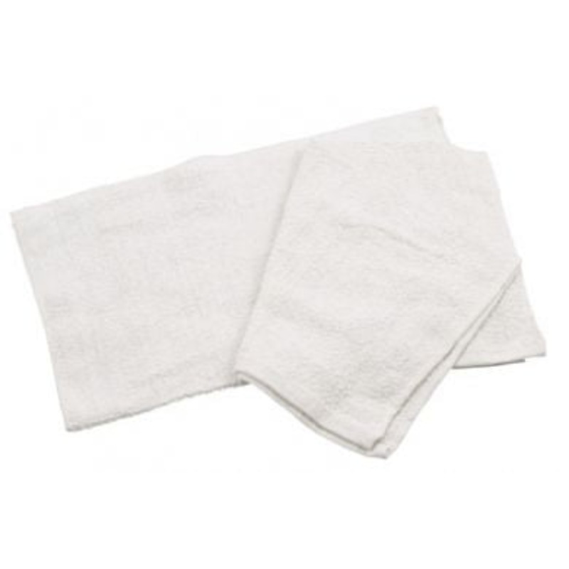 Winco 16 x 19 White Cotton Bar Towel BTW-30