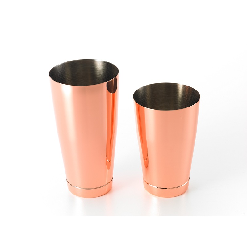 Barfly M37009CP 28 oz. & 18 oz. Copper-Plated 2-Piece Boston Cocktail Shaker