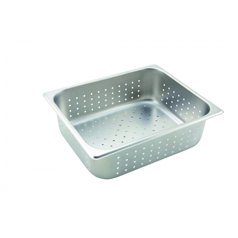Browne 1/2 Size 4" Deep Perf. Stainless Steel Food Pan 5781214