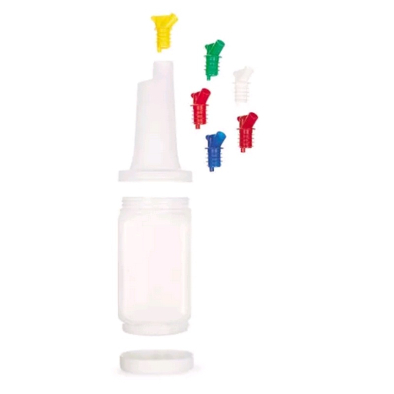 Bar Keep Quart Jar Pack - 6 Quart Jars with Neck, Lid, Assorted Color Spouts
