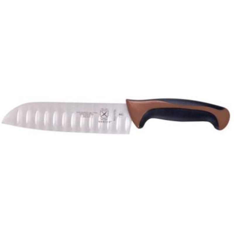 Millennia Brown Granton Edge 7" Santoku Knife