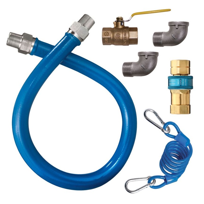 Dormont 48" Gas Connector Kit w/ 1" Male/Male Couplings 16100KIT48