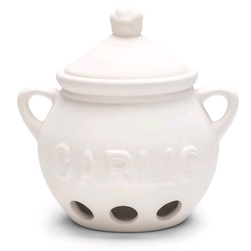 Fox Run Ceramic White Garlic Keeper 3971