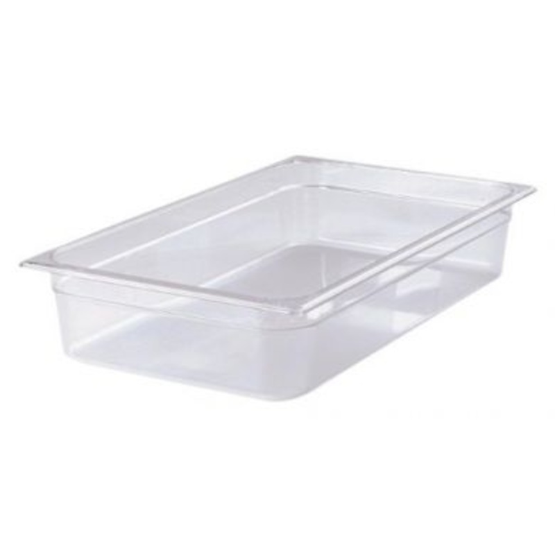 Rubbermaid 1/1 Size 4" Deep Clear Food Pan FG131P00CLR*