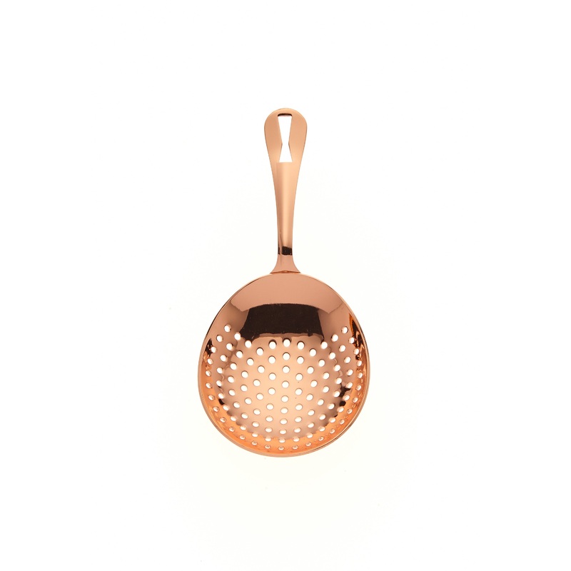 Barfly M37028CP 6 1/2" Copper-Plated Julep Strainer