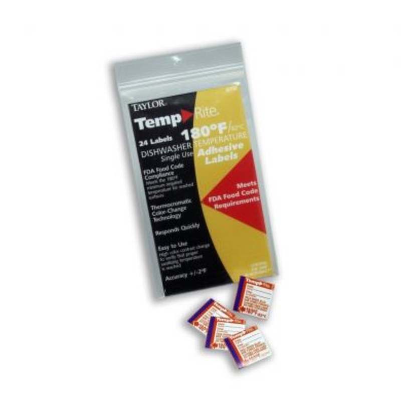 TempRite Dishwasher Temperature Test Labels