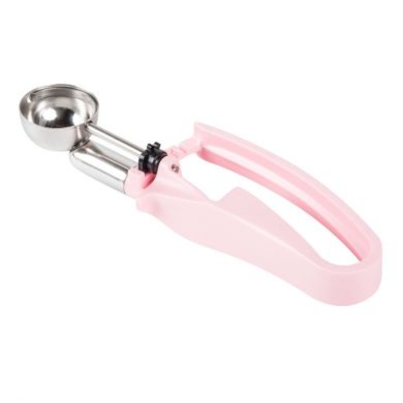Vollrath 0.54oz #60 Pink Squeeze Handle Disher 47402