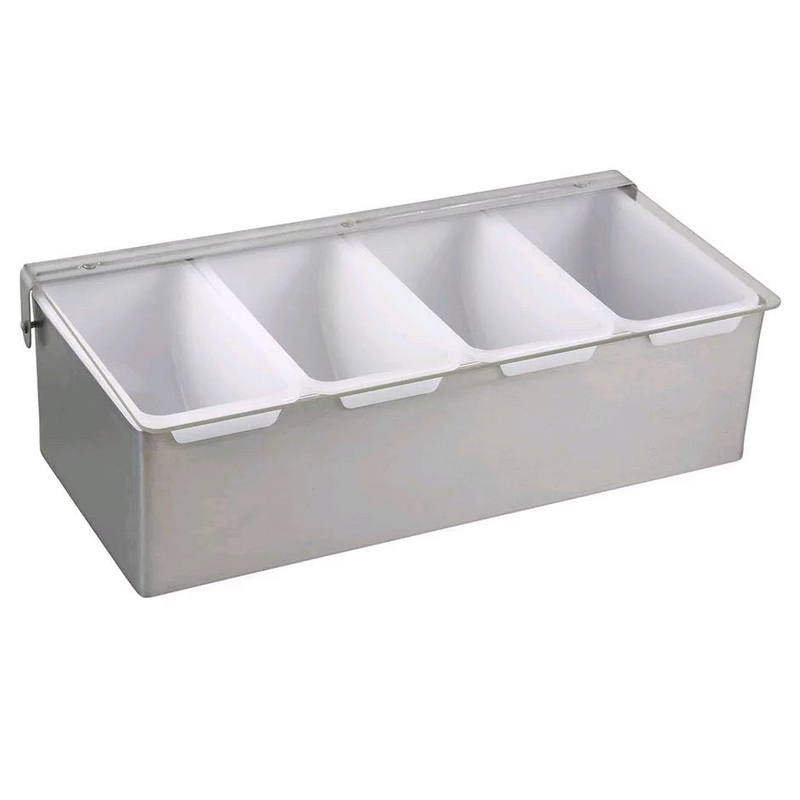 Winco S/S 4 Compartment Condiment Holder CDP-4