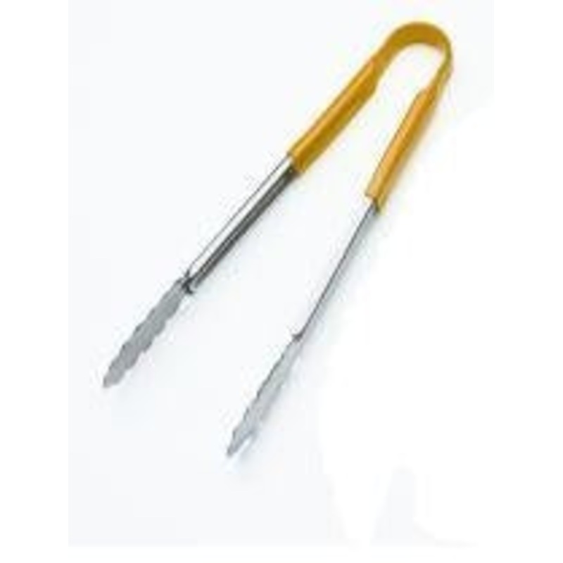 9" Yellow Handled Tong