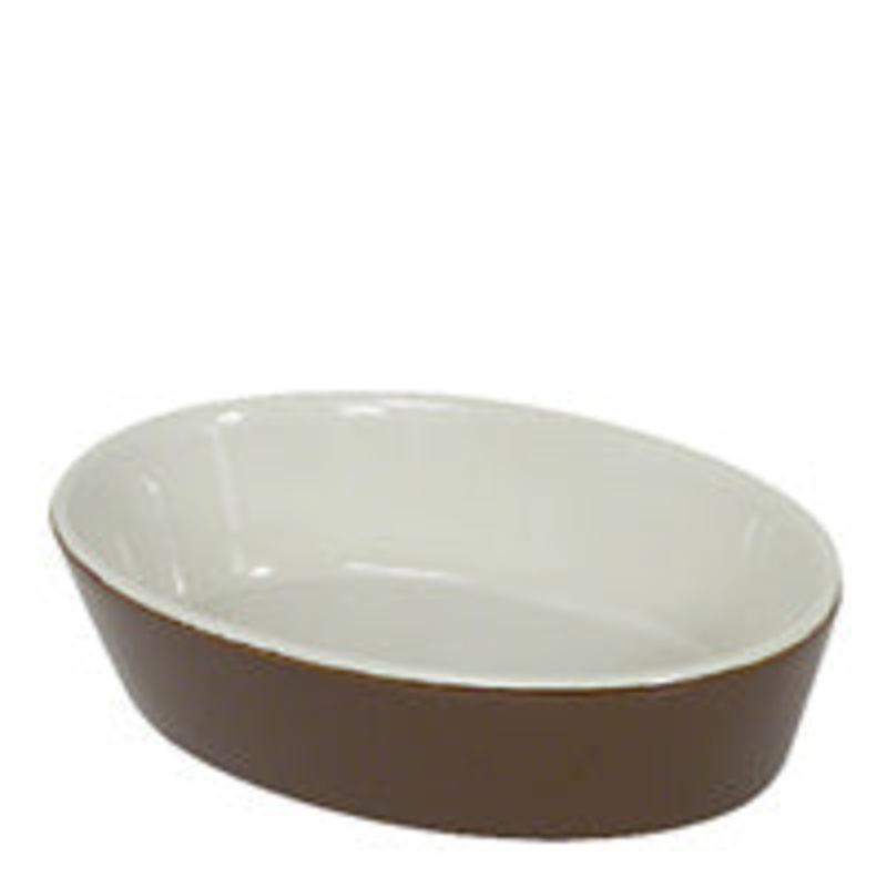 Browne 564004W 9oz white Oval Baker Dish
