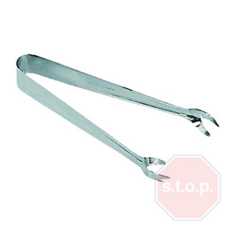 Browne 57526 7" Stainless Steel Ice Tongs