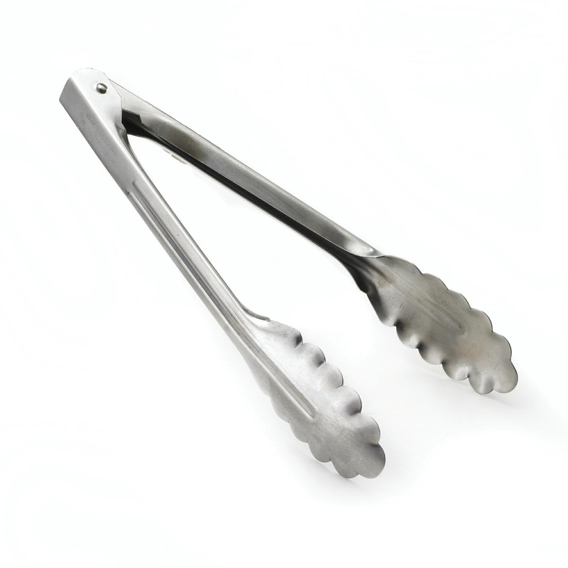 Browne 9.5" Stainless Steel Utility Tongs 57537