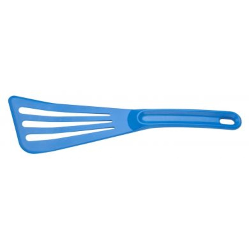 Mercer Hell's Tools 12" Blue High Temperature Slotted Spatula M35110BL