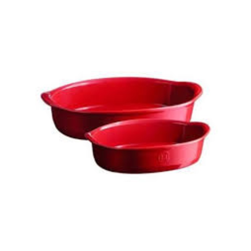 Emile Henry Ultimate Oval 2pc Red Set