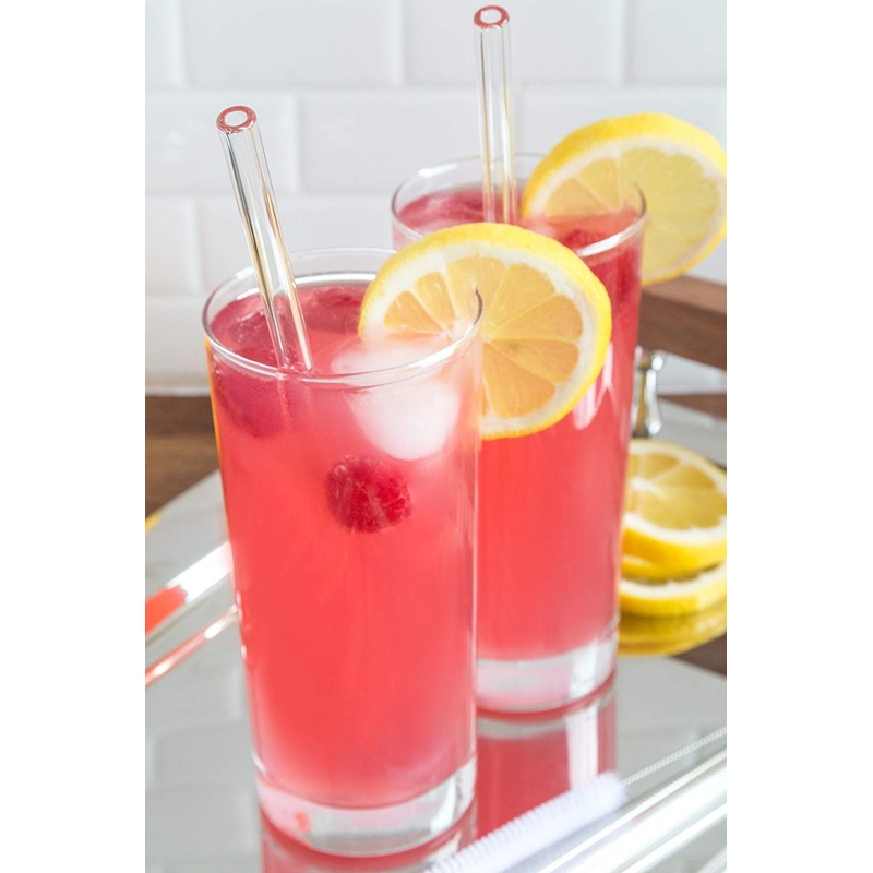 Fox Run Straight Glass Reusable Drinking Straws 76431 set of 4*