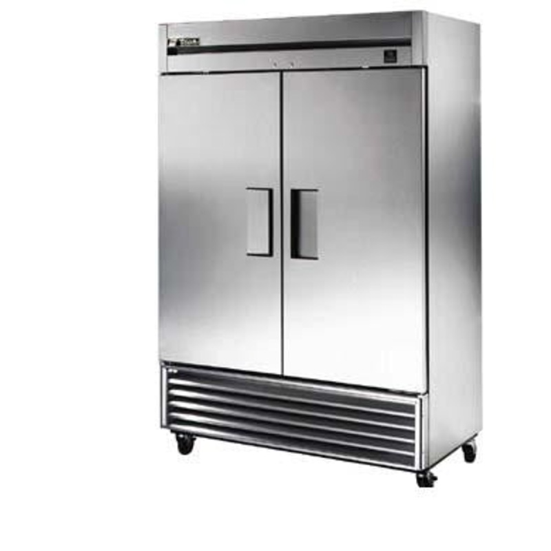 True 55" Two Section Stainless Steel Solid Door Refrigerator  T-49-HC