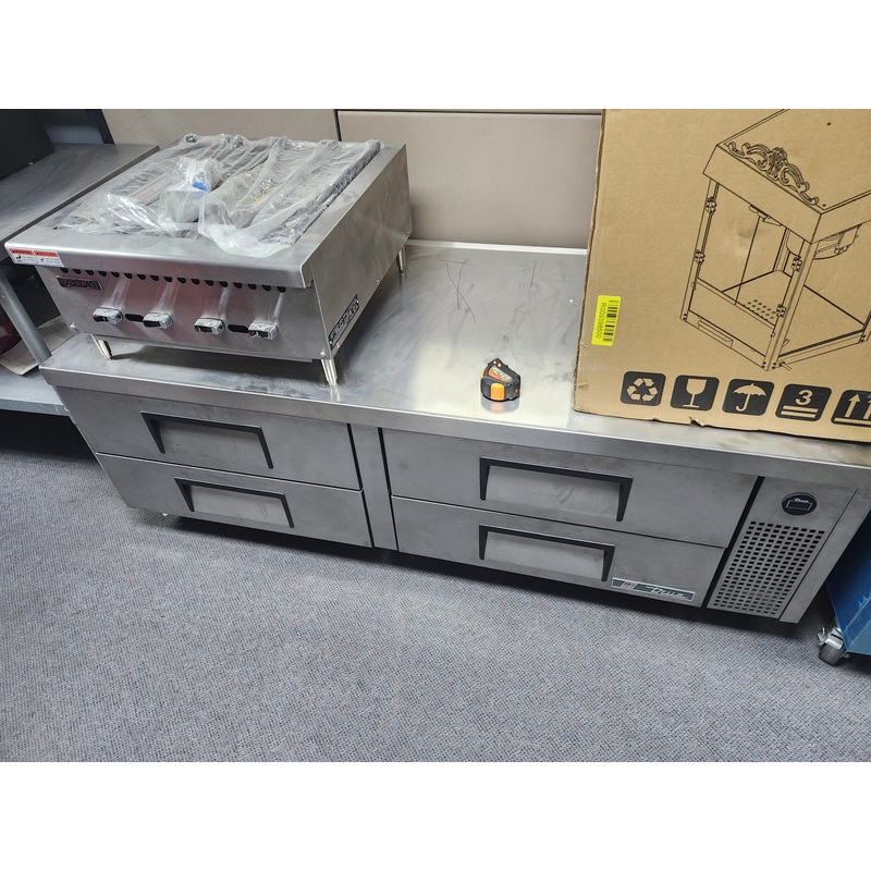 True 72" Two Section Stainless Steel 4-Drawer Refrigerated Chef Base TRCB-72